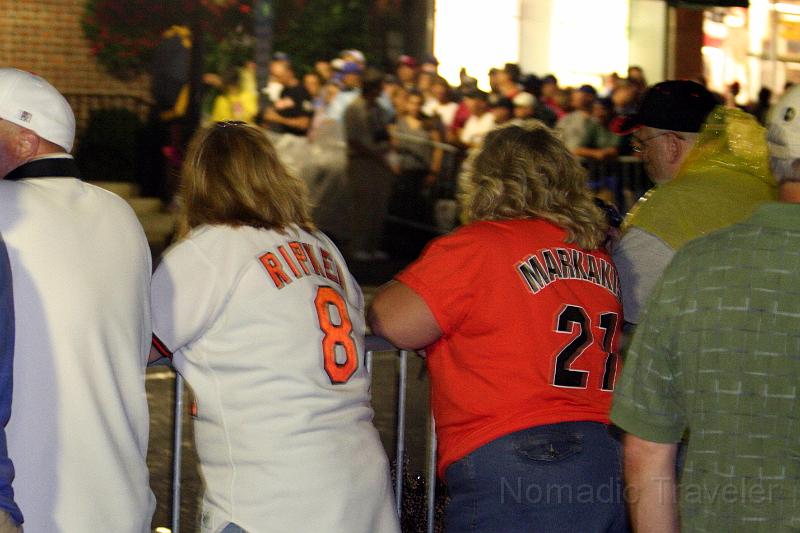 IMG_0210.JPG - Imitating my favorite Wayward O posts where he captures pictures of Orioles fans and tickles me to no end: 
Status: Orioles fans. 
Names: Unknown
Quotes: "Cal!!! Calllllllll!!!"