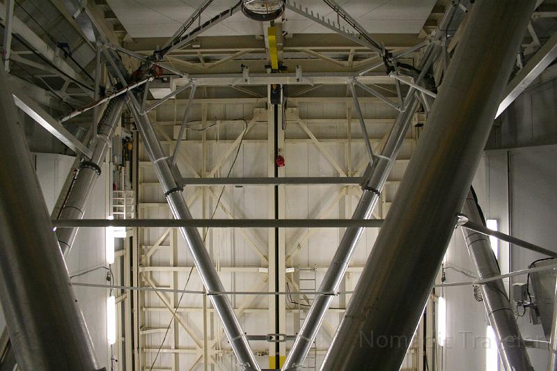 IMG_9595.JPG - Inside the Observatory, the 6.5 meter mirror is just below. The whole building can rotate 270 degrees either direction.