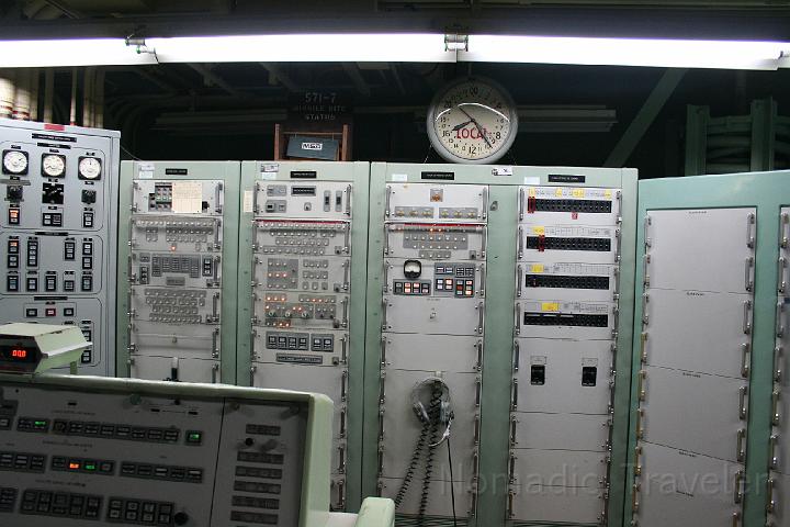 IMG_9617.JPG - Lots of buttons and knobs. The combination to launch the missile is on the second panel. There were 17 million combinations. If for some reason there were six attempts to enter the combination that failed, it would take 40 days to reconfigure.